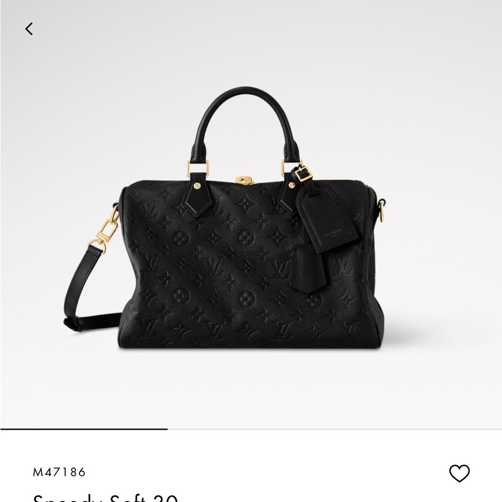 Louis Vuitton Speedy Soft 30 Black Monogram Empreinte Leather Crossbody - Picture 8 of 10